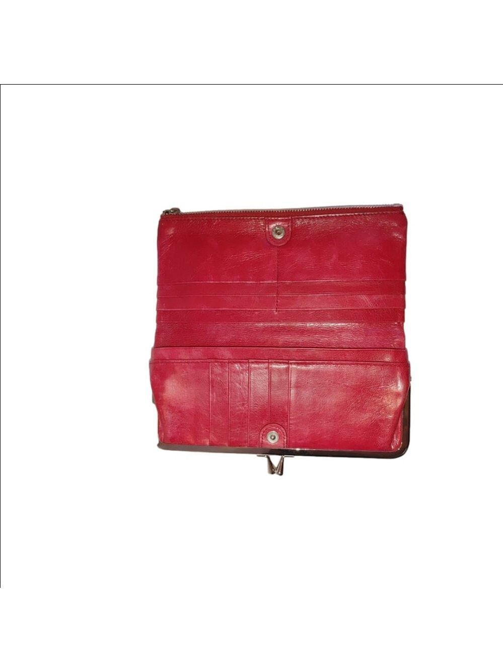 HOBO International Red Leather Wallet Clutch - Picture 5 of 10